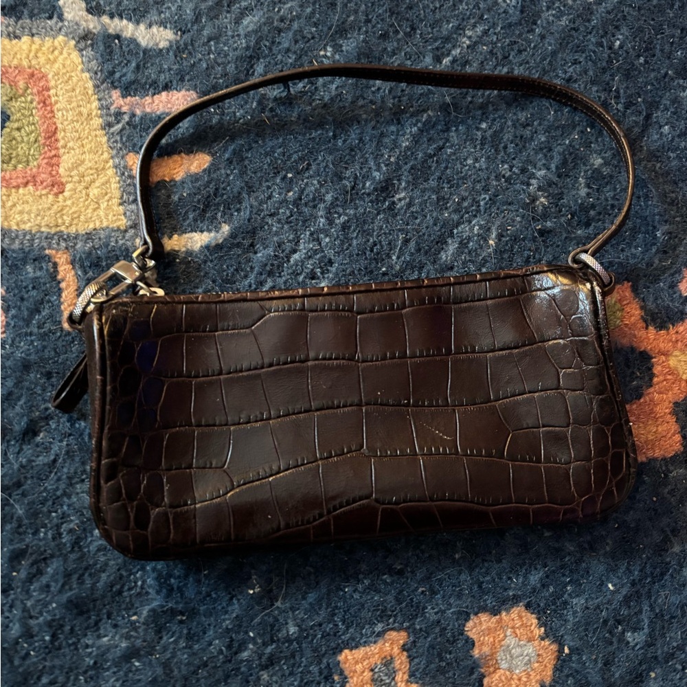 Ann Taylor Crocodile Shoulder Handbag